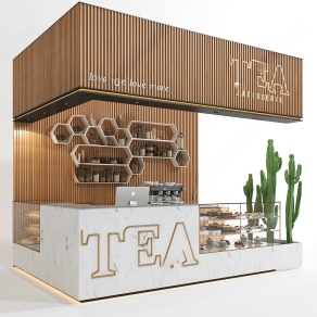 现代甜品面包店3D模型下载